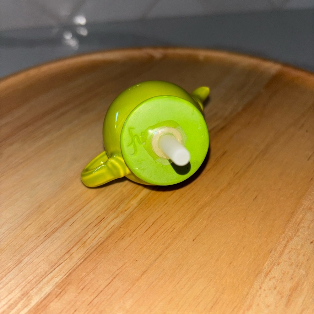 Nora Fleming FIESTA Mini ONLY Green Tea Pot from Peony Bread Tray NEW - Picture 4 of 6